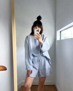 APRIL MEETS OCTOBERAugust Shorts - Pale Blue