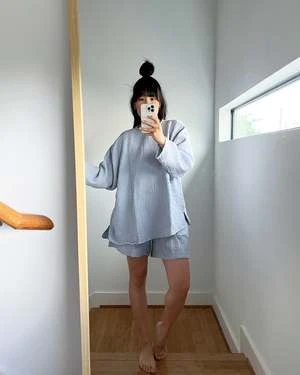 APRIL MEETS OCTOBERAugust Shorts - Pale Blue 5 APRIL MEETS OCTOBERAugust Shorts - Pale Blue - Image 3