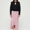 RoheAsymmetric Satin Skirt - Rose 2 RoheAsymmetric Satin Skirt - Rose -AGOLDE Shop ASYMMETRIC SATIN SKIRT 20221207233452