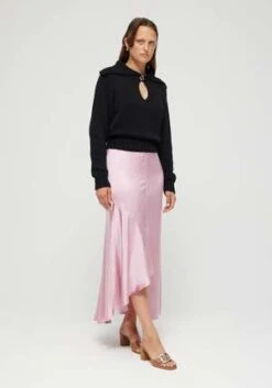 RoheAsymmetric Satin Skirt - Rose -AGOLDE Shop ASYMMETRIC SATIN SKIRT 20221207233453 1