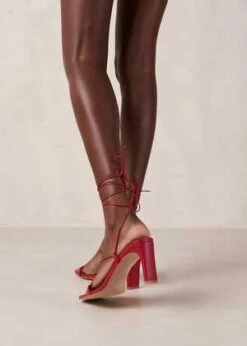 AlohasBellini Lace Up Heeled Sandal - Red -AGOLDE Shop Alohas Bellini Lace Up Heeled Sandal Red 20230503225028