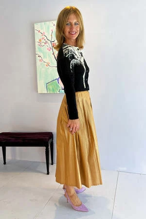 AlysiMetal Striped Skirt 6 AlysiMetal Striped Skirt - Image 4