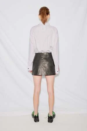 AssemblyLeather Wrap Mini Skirt - Black 6 AssemblyLeather Wrap Mini Skirt - Black - Image 4