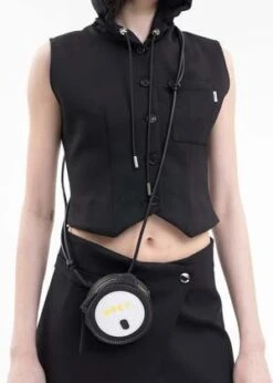 Charles JeffreyPANDA GROMLIN PURSE - BLACK