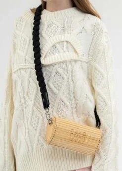 Feng Chen WangWOVEN STRAP HEART SHAPED BAMBOO BAG - BLACK -AGOLDE Shop BLACK WOVEN STRAP HEART SHAPED BAMBOO BAG 20230825112742 2