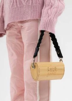 Feng Chen WangWOVEN STRAP HEART SHAPED BAMBOO BAG - BLACK -AGOLDE Shop BLACK WOVEN STRAP HEART SHAPED BAMBOO BAG 20230825112742 3