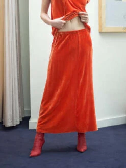 BaserangeOcu Skirt - Rust -AGOLDE Shop Baserange Ocu Skirt Rust 20230401040933 1