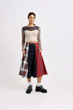 Eliza FaulknerBerkley Skirt - Mix Plaid 3 Eliza FaulknerBerkley Skirt - Mix Plaid