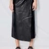 Blossom H CompanyFaux Leather Wrap Skirt - Black 1 Blossom H CompanyFaux Leather Wrap Skirt - Black -AGOLDE Shop Black Faux Leather Wrap Skirt 20230801211949
