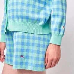 Bobo ChosesKnitted Shorts - Green Gingham -AGOLDE Shop Bobo Choses Woman Knitted Shorts Green Gingham 20220118172420 4