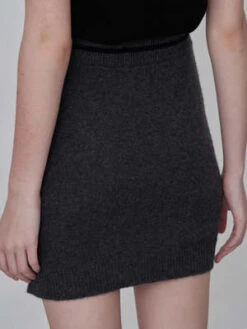 PureCashmere NYCCashmere Mini Skirt - Graphite -AGOLDE Shop Cashmere Mini Skirt Graphite 20230925213016