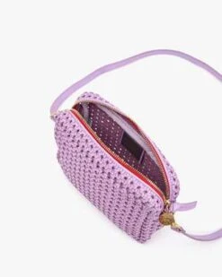Clare V.Midi Sac - Lilac Rattan -AGOLDE Shop Clare V Midi Sac Lilac Rattan 20230427004505