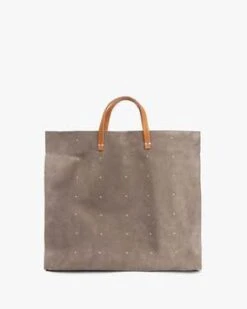 Clare V.Simple Tote W/ Studs - Dark Grey