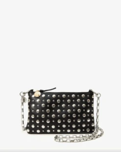 Clare V.Wallet Tabs Clutch - Black/Studs -AGOLDE Shop Clare V Wallet Clutch with Tabs Black Studs 20231101214706 1