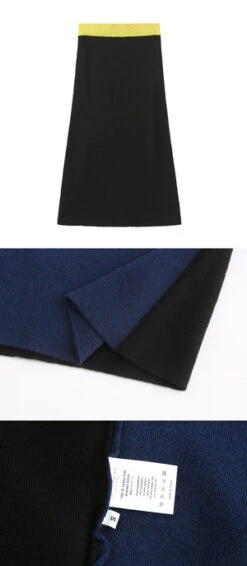 Matter Matters GalleryColour Block Knit Skirt - Navy/Black -AGOLDE Shop Colour Block Knit Skirt Navy Black 20210828055039 1