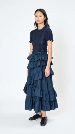 Ulla JohnsonCornelia Skirt - Midnight 8 Ulla JohnsonCornelia Skirt - Midnight -AGOLDE Shop Cornelia Skirt in Midnight 20221215230637 1