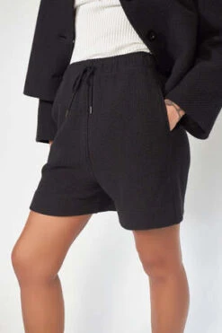 Missing You AlreadyCotton Knitted Half Pants - Black -AGOLDE Shop Cotton Knitted Half Pants black 20220204222644