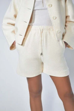 Missing You AlreadyCotton Knitted Half Pants - Ecru -AGOLDE Shop Cotton Knitted Half Pants ecru 20220204222654 1