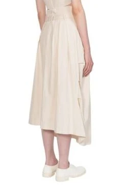 KarCotton Side Pleated Skirt - Ivory -AGOLDE Shop Cotton Side Pleated Skirt 20220811190055 2