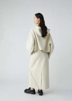 Half-MadeContrast Seam Wool Maxi Skirt - Cream -AGOLDE Shop Cream Contrast Seam Wool Maxi Skirt 20230925041928