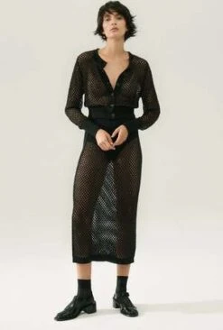 Silk LaundryCrochet Straight Skirt 11 Silk LaundryCrochet Straight Skirt -AGOLDE Shop Crochet straight skirt 20230524091622 3