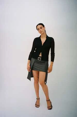 Maryam Nassir ZadehCul De Sac Skirt - Gray 3 Maryam Nassir ZadehCul De Sac Skirt - Gray