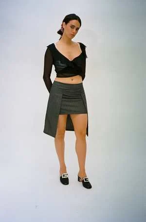 Maryam Nassir ZadehCul De Sac Skirt - Gray 8 Maryam Nassir ZadehCul De Sac Skirt - Gray - Image 6