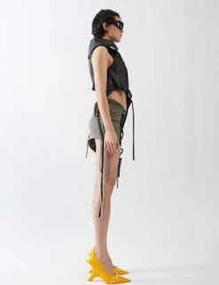 OttolingerDeconstructed Mini Skirt - Scuba Olive -AGOLDE Shop DECONSTRUCTED MINI SKIRT SCUBA OLIVE 20230602194050 1