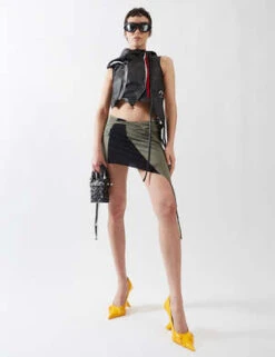 OttolingerDeconstructed Mini Skirt - Scuba Olive -AGOLDE Shop DECONSTRUCTED MINI SKIRT SCUBA OLIVE 20230602194051