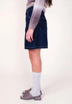 RollasDante A Line Mini Skirt - Organic Dark Blue -AGOLDE Shop Dante A Line Mini Skirt Organic Dark Blue 20230703021837 2