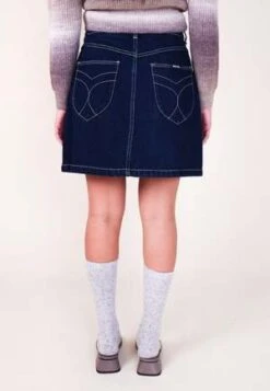 RollasDante A Line Mini Skirt - Organic Dark Blue -AGOLDE Shop Dante A Line Mini Skirt Organic Dark Blue 20230703021837 3