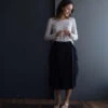 Marc Le BihanDouble Layer Linen Skirt - Black 1 Marc Le BihanDouble Layer Linen Skirt - Black -AGOLDE Shop Double Layer Linen Skirt Black 20220513203846