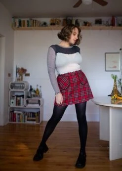 Eliza FaulknerTate Mini Skirt - Red Plaid -AGOLDE Shop Eliza Faulkner Tate Mini Skirt Red Plaid 20231027234247 1