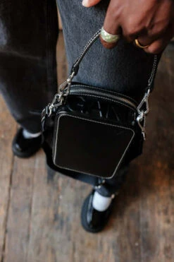 GanniBanner Camera Bag - Black -AGOLDE Shop Ganni Banner Camera Bag Black 20230513021754 1