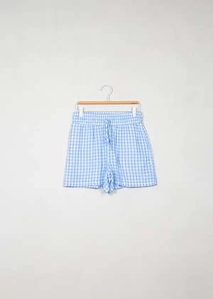 StatesideDouble Faced Gauze Drawstring Short - Gingham 3 StatesideDouble Faced Gauze Drawstring Short - Gingham