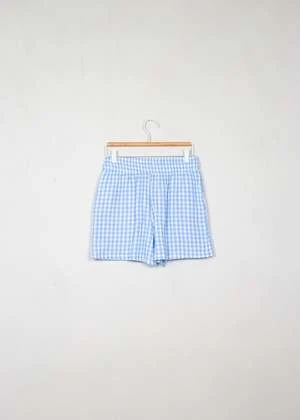 StatesideDouble Faced Gauze Drawstring Short - Gingham 4 StatesideDouble Faced Gauze Drawstring Short - Gingham - Image 2