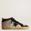 Golden GooseMid Star Double Quarter Sneakers W. Laminated And Nappa Upper And Suede Toe, Star And Heel - Silver/Black/Antique Pink -AGOLDE Shop Golden Goose Mid Star Double Quarter Sneakers w Laminated and Nappa Upper and Suede Toe Star and Heel Silver Black Antique Pink 20230410164439