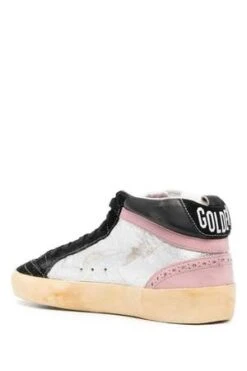 Golden GooseMid Star Double Quarter Sneakers W. Laminated And Nappa Upper And Suede Toe, Star And Heel - Silver/Black/Antique Pink -AGOLDE Shop Golden Goose Mid Star Double Quarter Sneakers w Laminated and Nappa Upper and Suede Toe Star and Heel Silver Black Antique Pink 20230410164440 2