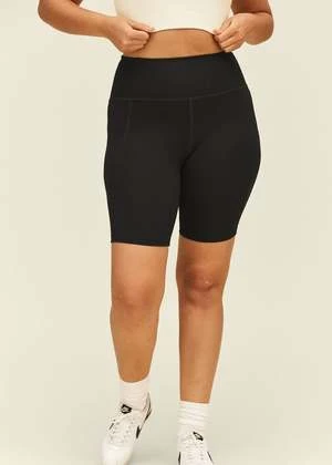 Girlfriend CollectiveHigh-Rise Bike Short - Black 4 Girlfriend CollectiveHigh-Rise Bike Short - Black - Image 2