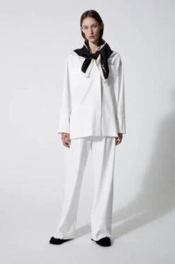 House Of DagmarPainted Logo Silk Scarf - Black