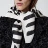 House Of DagmarPainted Silk Stripes Scarf - Ivory/Black Print -AGOLDE Shop House of Dagmar Painted Silk Stripes 20220323054149