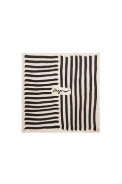 House Of DagmarPainted Silk Stripes Scarf - Ivory/Black Print -AGOLDE Shop House of Dagmar Painted Silk Stripes 20220323054149 3