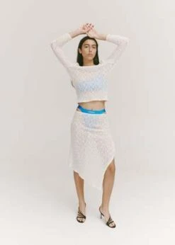 New Products 17 Permanent VacationImpression Lace Skirt - Ivory