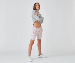 AGOLDE Shop 22 Crow CollectiveJourney Shorts - Pink Opal