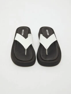 Rita RowJuana Leather Sandals - White