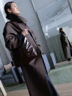 KASSL EDITIONSKassl Editions Skai Medium Pillow Bag - Dark Brown