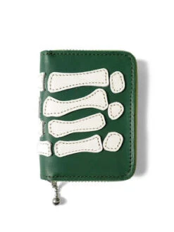 KapitalTHUMB-UP BONE HAND ZIP Mini Wallet - Green -AGOLDE Shop Kapital THUMB UP BONE HAND ZIP Mini Wallet Green 20231017212429 1