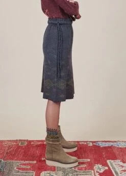 ButapanaKnit Argyle Skirt - Gray -AGOLDE Shop Knit Argyle Skirt 20190115201704 2