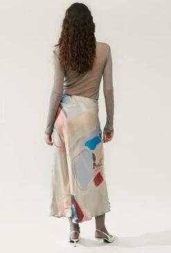 Silk LaundryLong Bias Cut Skirt - Expressionist -AGOLDE Shop LONG BIAS CUT SKIRT EXPRESSIONIST 20230913024454 1
