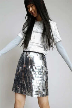 MuntheLoraine Skirt - Silver -AGOLDE Shop Loraine Skirt 20230713225612 1